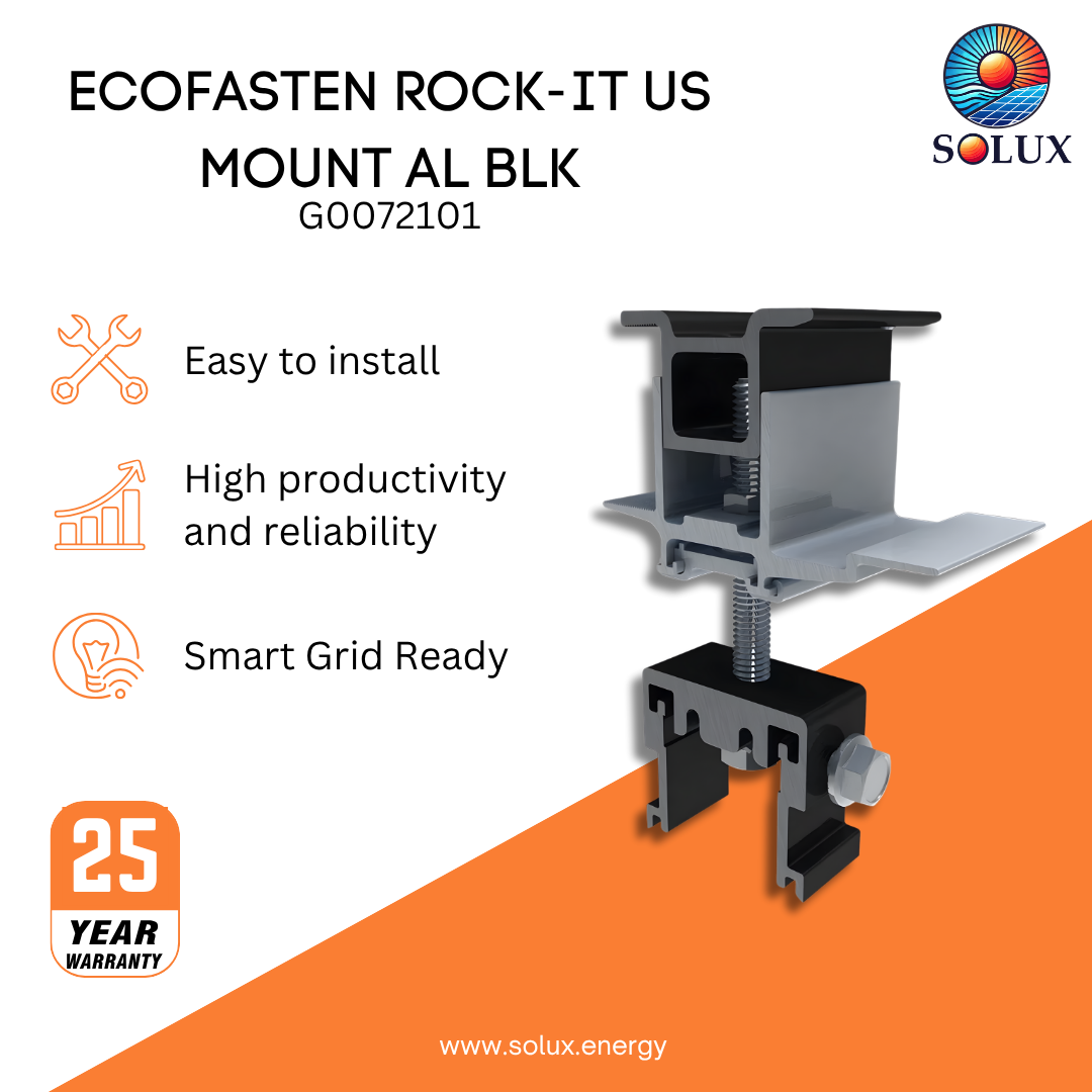 This is an image of Solar Panel Mount EcoFasten RI Mount AL BLK